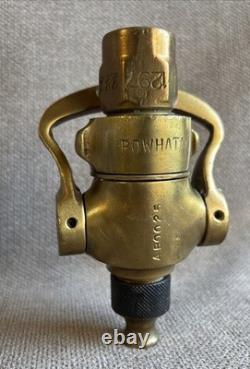 Vintage Antique Powhatan Brass Fire Hose Nozzle Ab0025 Sdfd 1297