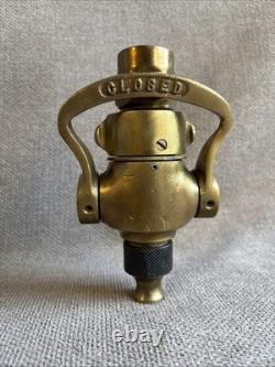 Vintage Antique Powhatan Brass Fire Hose Nozzle Ab0025 Sdfd 1297