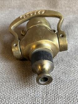 Vintage Antique Powhatan Brass Fire Hose Nozzle Ab0025 Sdfd 1297