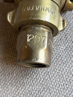 Vintage Antique Powhatan Brass Fire Hose Nozzle Ab0025 Sdfd 1297
