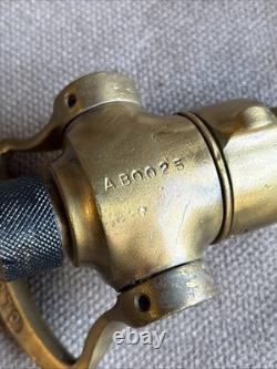 Vintage Antique Powhatan Brass Fire Hose Nozzle Ab0025 Sdfd 1297