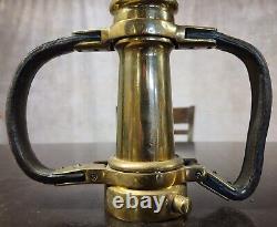 Vintage Antique Solid Brass Alfco Firefighter Fire Hose Nozzle! In Great Shape