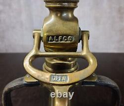 Vintage Antique Solid Brass Alfco Firefighter Fire Hose Nozzle! In Great Shape