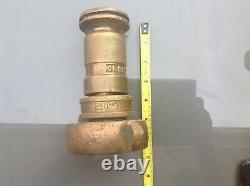 Vintage BRASS FIRE hose Nozzle Powhatan RANSOM W. VA \uD83D\uDEA8 FireFighting AKRON early