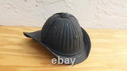 Vintage Battle Hardened Metal Fire Helmet Cairns & Bros 40s-50s Firefighter Gear