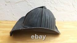 Vintage Battle Hardened Metal Fire Helmet Cairns & Bros 40s-50s Firefighter Gear