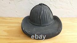 Vintage Battle Hardened Metal Fire Helmet Cairns & Bros 40s-50s Firefighter Gear