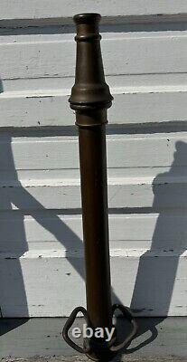 Vintage Brass 30 Fire Hose Nozzle Excellent