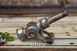 Vintage Brass AKRON Fire Truck Nozzle 7 Pat. 1930