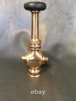 Vintage Brass ALFCO FIRE NOzzle With Lever Shut Off 8 1/2 Inches High