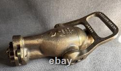 Vintage Brass Akron Fire Hose Fog Nozzle Water Fog Industrial Weight 8.5lb