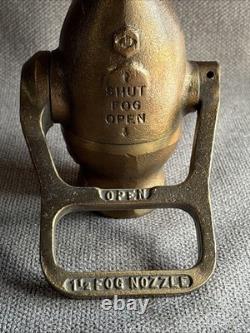 Vintage Brass Akron Fire Hose Fog Nozzle Water Fog Industrial Weight 8.5lb