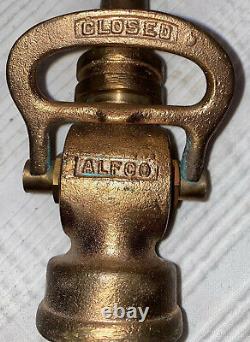 Vintage Brass Alfco Fire Nozzel
