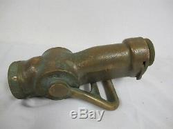 Vintage Brass Antique 1 1/2 Water Fog Nozzle A. R. R. Fire Fighting Collectors