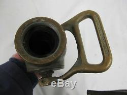 Vintage Brass Antique 1 1/2 Water Fog Nozzle A. R. R. Fire Fighting Collectors