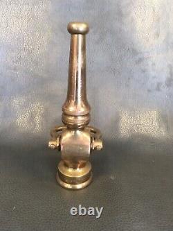 Vintage Brass Colt Lever Shut Off Fire Nozzle 9 Inches Tall