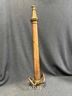 Vintage Brass & Copper 30 FIRE HOSE NOZZLE Boston Woven Hose & Rubber Co. S5