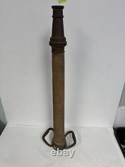 Vintage Brass & Copper 30 FIRE HOSE NOZZLE PLAYP+PE- POWHATAN 10/77