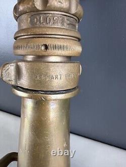 Vintage Brass Elkhart Adjt. Tip Fire Nozzle & Play Pipe By Wooster Brass