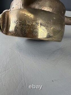 Vintage Brass Elkhart Adjt. Tip Fire Nozzle & Play Pipe By Wooster Brass