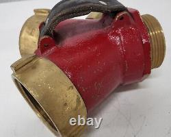 Vintage Brass Elkhart Fire Hydrant Splitter 2.5
