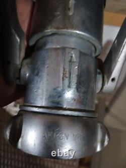 Vintage Brass Fire Elkhart Nozzle Fire Fighting Equipment