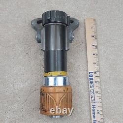 Vintage Brass Fire Elkhart Nozzle Selecto Matic Fire Fighting Equipment
