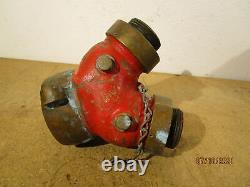 Vintage Brass Fire Hose / Hydrant Splitter 3 & 2