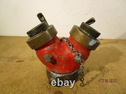 Vintage Brass Fire Hose / Hydrant Splitter 3 & 2