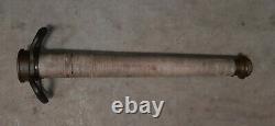 Vintage Brass Fire Hose Nozzle 30 x 3 Playpipe Powhatan Mvv-Nll Threaded