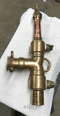 Vintage Brass Fire Hose Nozzle 62cm