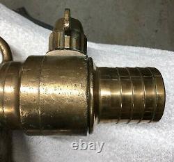 Vintage Brass Fire Hose Nozzle 62cm