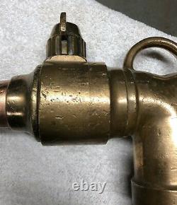 Vintage Brass Fire Hose Nozzle 62cm