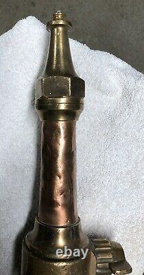 Vintage Brass Fire Hose Nozzle 62cm