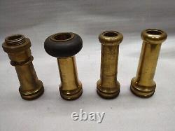Vintage Brass Fire Hose Nozzle Lot of 10 Assorted Pieces