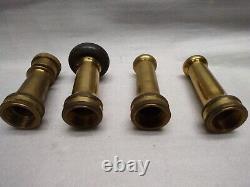 Vintage Brass Fire Hose Nozzle Lot of 10 Assorted Pieces