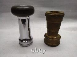 Vintage Brass Fire Hose Nozzle Lot of 10 Assorted Pieces