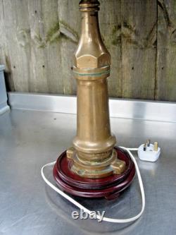 Vintage Brass Fire Hose Nozzle Made into Lamp