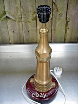 Vintage Brass Fire Hose Nozzle Made into Lamp