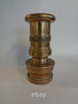 Vintage Brass Fire Hose Nozzle Twist to Spray