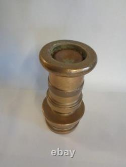 Vintage Brass Fire Hose Nozzle Twist to Spray