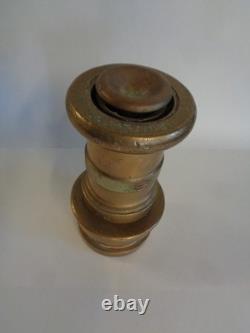 Vintage Brass Fire Hose Nozzle Twist to Spray