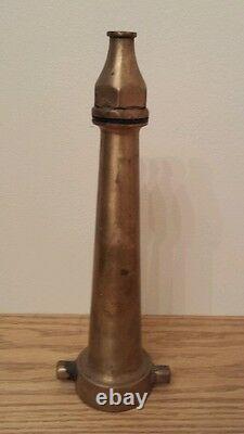 Vintage Brass Fire Hose Nozzle extinguisher