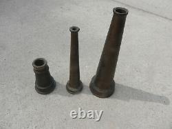 Vintage Brass Fire Hose Nozzles