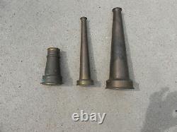 Vintage Brass Fire Hose Nozzles