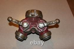 Vintage Brass Fire Hose Valve Splitter 3 To 2 Akron Brass 949