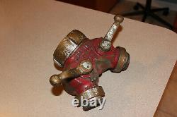 Vintage Brass Fire Hose Valve Splitter 3 To 2 Akron Brass 949