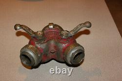 Vintage Brass Fire Hose Valve Splitter 3 To 2 Akron Brass 949