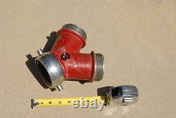 Vintage Brass Fire Hose Wye (1) 2.5 NH/NST F Inlet x (2) 2.5 NH/NST M outlet