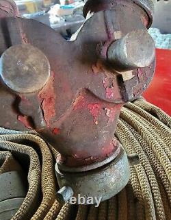 Vintage Brass Fire Hydrant Hose Splitter